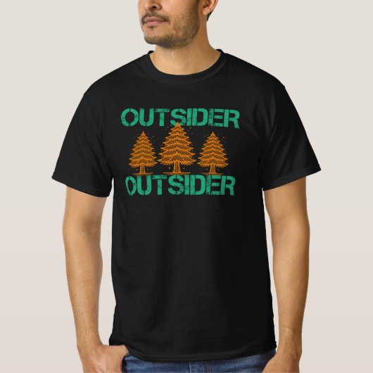 アウトサイダー – アウトドア愛好家 Tシャツ (正面)
