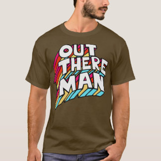 アウトザマンオリジナル70sスタイルタイポグラフィ設計 tシャツ