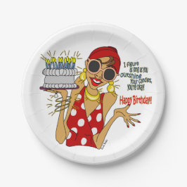 アウトシャインザキャンドルカートゥーン紙プレート ペーパープレート