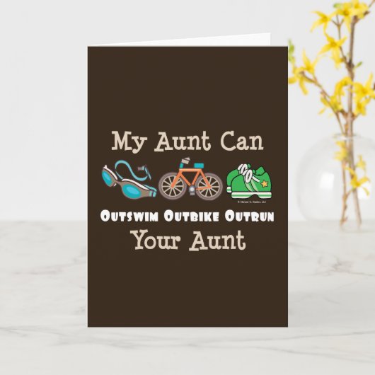 アウトスイムアウトバイクアウトルントリアスロンノートカード カード (黄色い花)