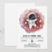 アウトスペースボホーエクスプローラー宇宙飛行士の誕生日 招待状 (正面/裏面)