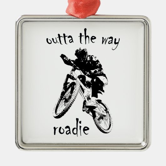 アウトタザウェイローディマウンテンバイク メタルオーナメント (正面)