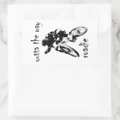 アウトタザウェイローディマウンテンバイク 長方形シール (バッグ)