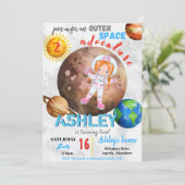 アウトター宇宙アドベンチャー2誕生日招待状カード (スタンド正面)