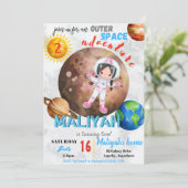 アウトター宇宙アドベンチャー3誕生日招待状カード (スタンド正面)