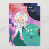 アウトタthis world 1誕生日招待状カード 案内状 (正面/裏面)