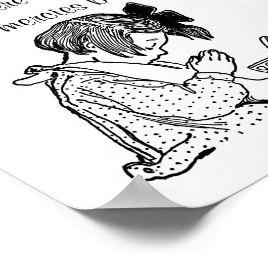 アウトテーブルの祈りの言葉と子に出席する ポスター (角)