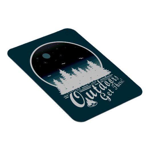 アウトドアがグリーンミッドナイトに到着 マグネット (右側)