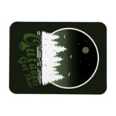 アウトドアがグリーンミッドナイトに到着 マグネット (横)