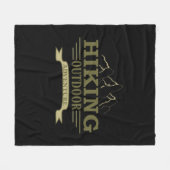 アウトドアでのハイキングハイキングの冒険 フリースブランケット (正面(横))