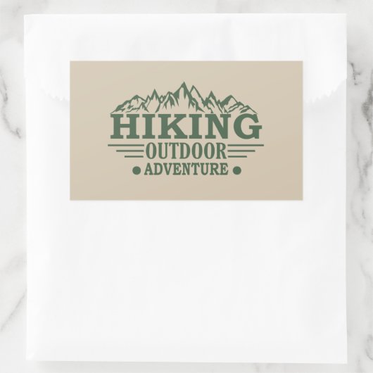アウトドアでのハイキングハイキングの冒険 長方形シール (バッグ)