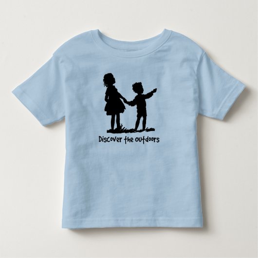 アウトドアのレトロの子供のTシャツを発見して下さい トドラーTシャツ (正面)