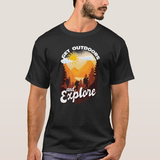 アウトドアの取得とハイキング自然ヴィンテージWil Tシャツ (正面)