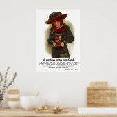 アウトドアの少女。1911年頃。 ポスター (キッチン)