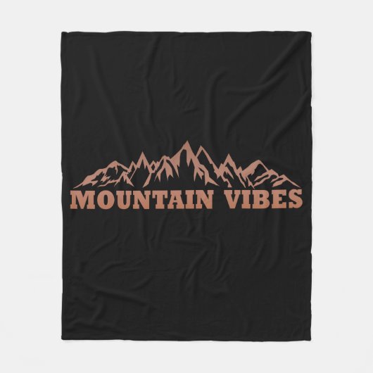 アウトドアの山岳地帯の雰囲気アドベンチャー フリースブランケット (正面)