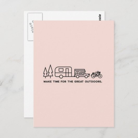 アウトドアはがきの時間を作素晴らし成 ポストカード (正面/裏面)