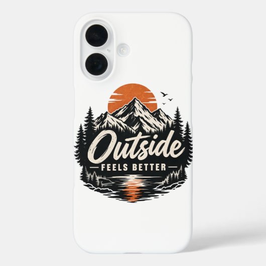 アウトドアは最高 山の自然冒険 Case-Mate iPhoneケース (裏面)