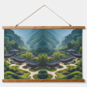 「アウトドアを持ち込む – 穏やかな風景 吊り下げ型タペストリー (正面)