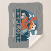 アウトドアを探索素晴らしする シェルパブランケット (正面)