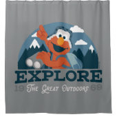 アウトドアを探索素晴らしする シャワーカーテン (正面)