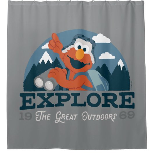 アウトドアを探索素晴らしする シャワーカーテン (正面)