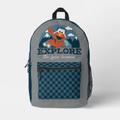 アウトドアを探索素晴らしする プリントバックパック (正面)