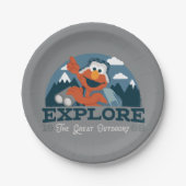 アウトドアを探索素晴らしする ペーパープレート (正面)