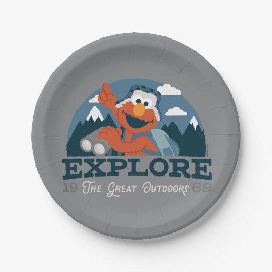 アウトドアを探索素晴らしする ペーパープレート (正面)