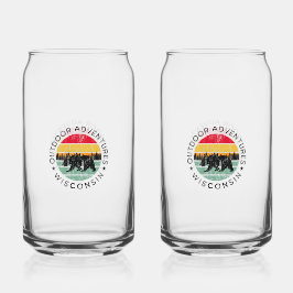 アウトドアアドベンチャーウィスコンシン ガラス缶