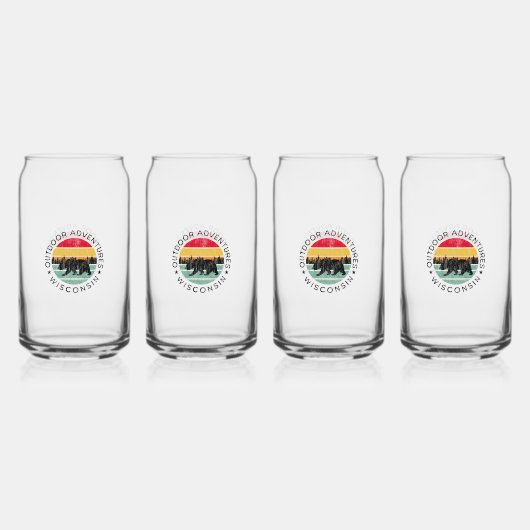 アウトドアアドベンチャーウィスコンシン ガラス缶 (正面)