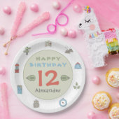 アウトドアアドベンチャーキャンピングハイキングキッズホテル ペーパープレート (パーティー)