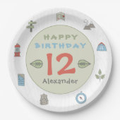 アウトドアアドベンチャーキャンピングハイキングキッズホテル ペーパープレート (正面)