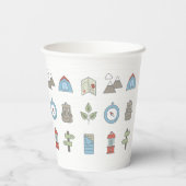 アウトドアアドベンチャーキャンピングハイキングキッズホテル 紙コップ (裏面)