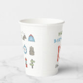 アウトドアアドベンチャーキャンピングハイキングキッズホテル 紙コップ (右)