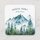 アウトドアアドベンチャートラベルガイドマウンテンパイン スクエア名刺 (正面)