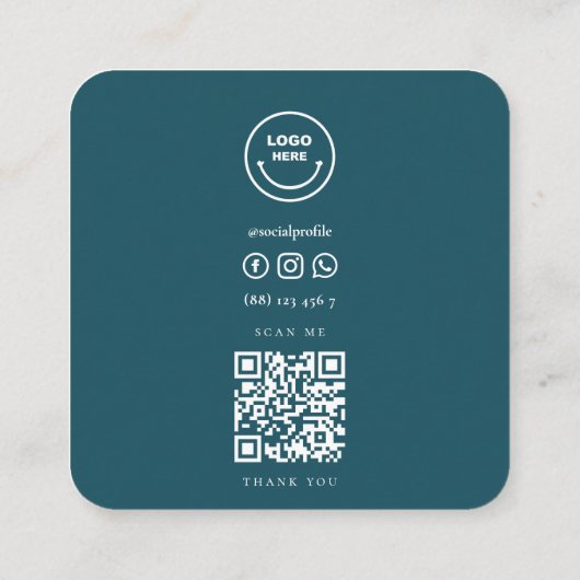 アウトドアアドベンチャートラベルガイドマウンテンパイン スクエア名刺 (裏面)