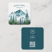 アウトドアアドベンチャートラベルガイドマウンテンパイン スクエア名刺 (正面/裏面)