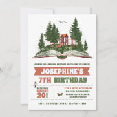 アウトドアアドベンチャーバースデーパーティー 招待状 (正面)