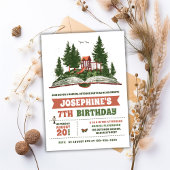 アウトドアアドベンチャーバースデーパーティー 招待状