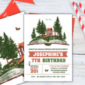 アウトドアアドベンチャーバースデーパーティー 招待状