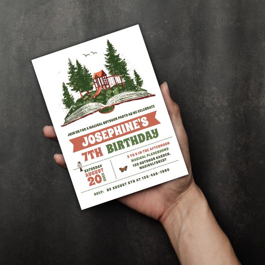 アウトドアアドベンチャーバースデーパーティー 招待状