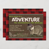 アウトドアアドベンチャーパーティの招待状 招待状 (正面/裏面)