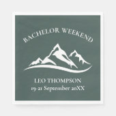 アウトドアアドベンチャー マウンテン バチュラーウィークエンド スタンダードランチョンナプキン (正面)