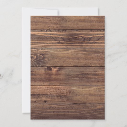 アウトドアカジュアルウェディングパーティー バーンスタイル照明 招待状 (裏面)