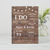 アウトドアカジュアルウェディングパーティー バーンスタイル照明 招待状 (スタンド正面)