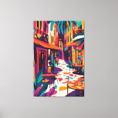 アウトドアカラフルカフェインフォヴィストスタイル キャンバスプリント (正面)