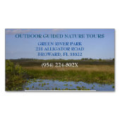 アウトドアガイド自然ツアーハイキングキャンプ マグネット名刺 (正面)