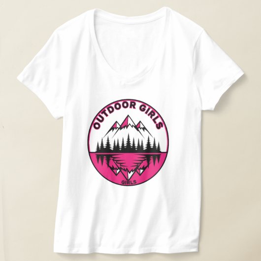 アウトドアガールズロゴ Tシャツ (レイダウン)