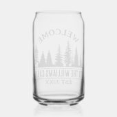 アウトドアキャプパーソナライズされたファミリーキャビン名 ガラス缶 (裏面)