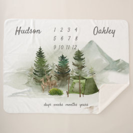 アウトドアキャンピングアドベンチャーツインズマイルストーン シェルパブランケット